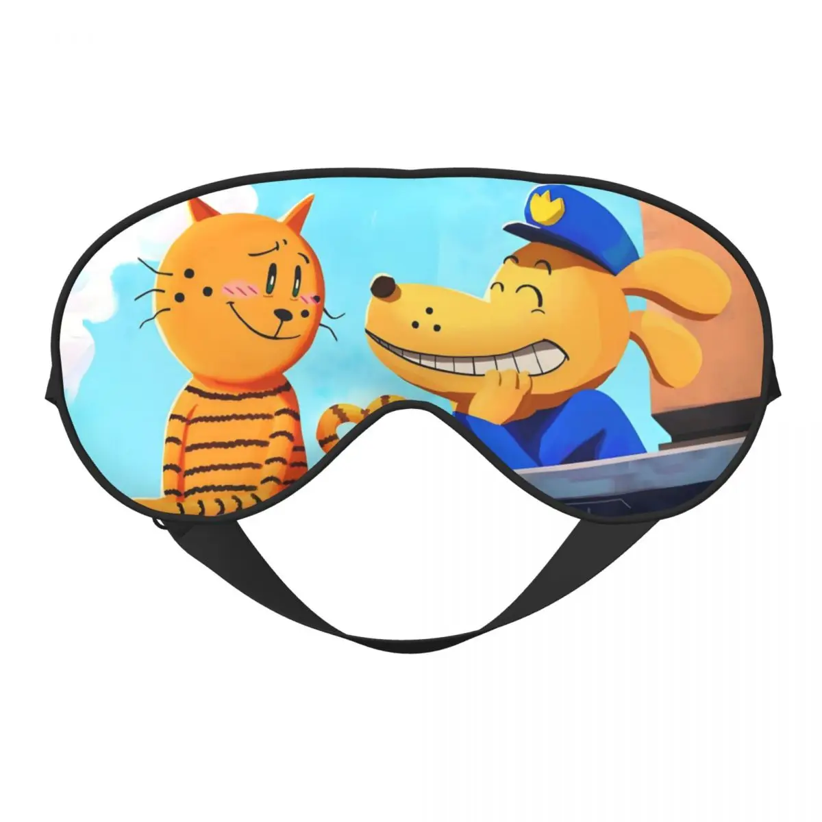 D-Dogs Sleep Eye Mask Fashion Anime Superhero Comedy Two Side Nap Health Eye Cover For Travel Men Women Adjustable Eye Patch