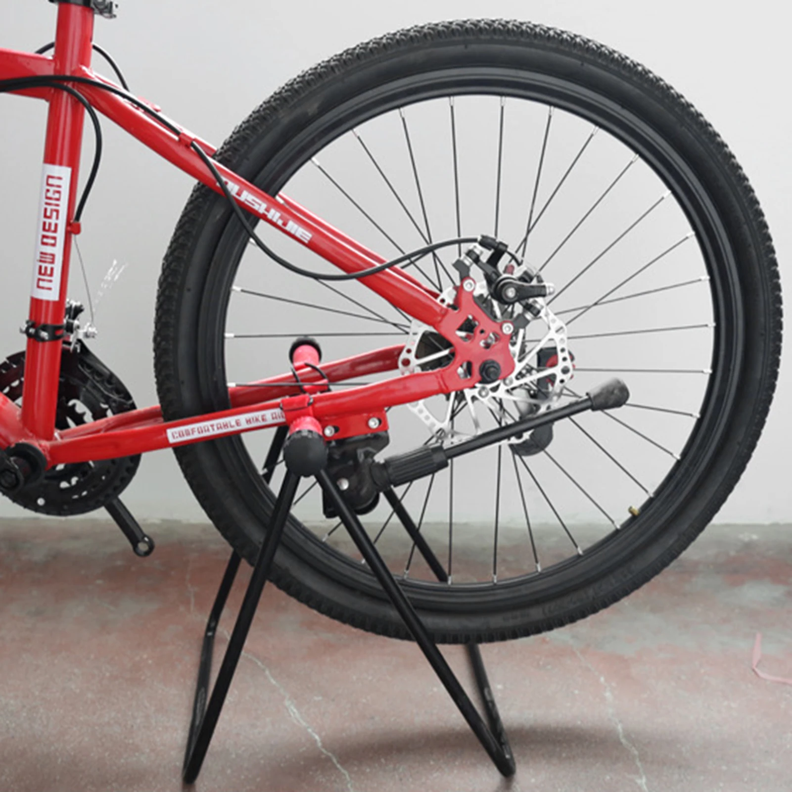 stand to make bicycle stationary Alpcour Bike Trainer for Indoor Riding Portable Foldable Magnetic Stainless Steel Indoor Trainer, Noise Reduction, 6 Resistance Settings & Bag Exercise for Road & Mountain Bikes even in the tightest of spaces Stationary Bike Diy Rear Wheel