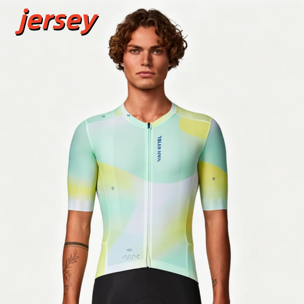 AliExpress NONE Summer Men's Short Sleeve Cycling Jersey Team Custom Logo Breathable Quick Dry Moisture Wicking Road Bike MTB Bicycle Shirt Outd