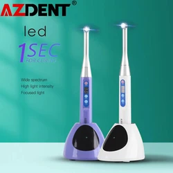 Dental bezprzewodowe światło utwardzające LED 1 sekunda lampa utwardzająca 100 V-240 V długość fali 440 nm-480 nm 2400 mW/c ㎡