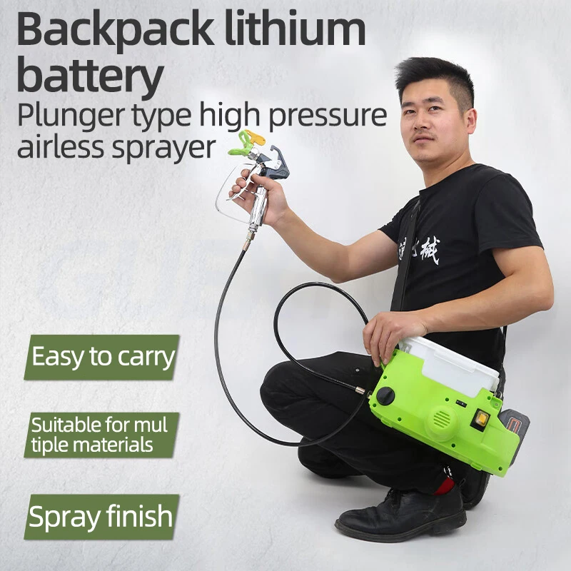Imagem -02 - Handheld Máquina de Pulverização de Pintura de Látex Alta Pressão Bateria de Lítio Mochila de Pulverização Reparação de Parede 1.5 l 3.5kg