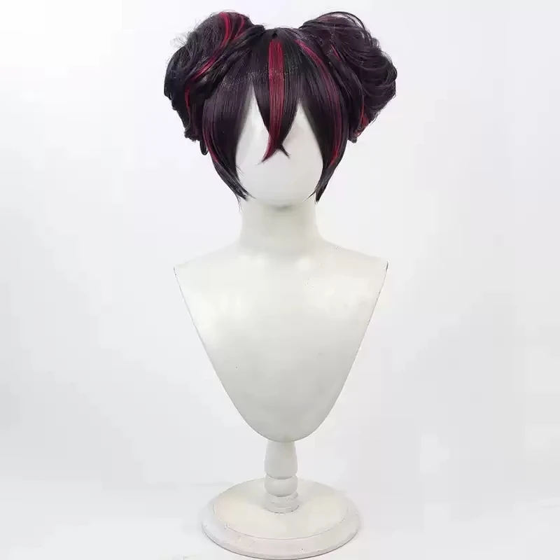 Nikke Wig Cosplay dewi kemenangan, Wig kostum Cosplay dengan roti tahan panas rambut sintetis pesta Halloween, Wig kostum permainan peran