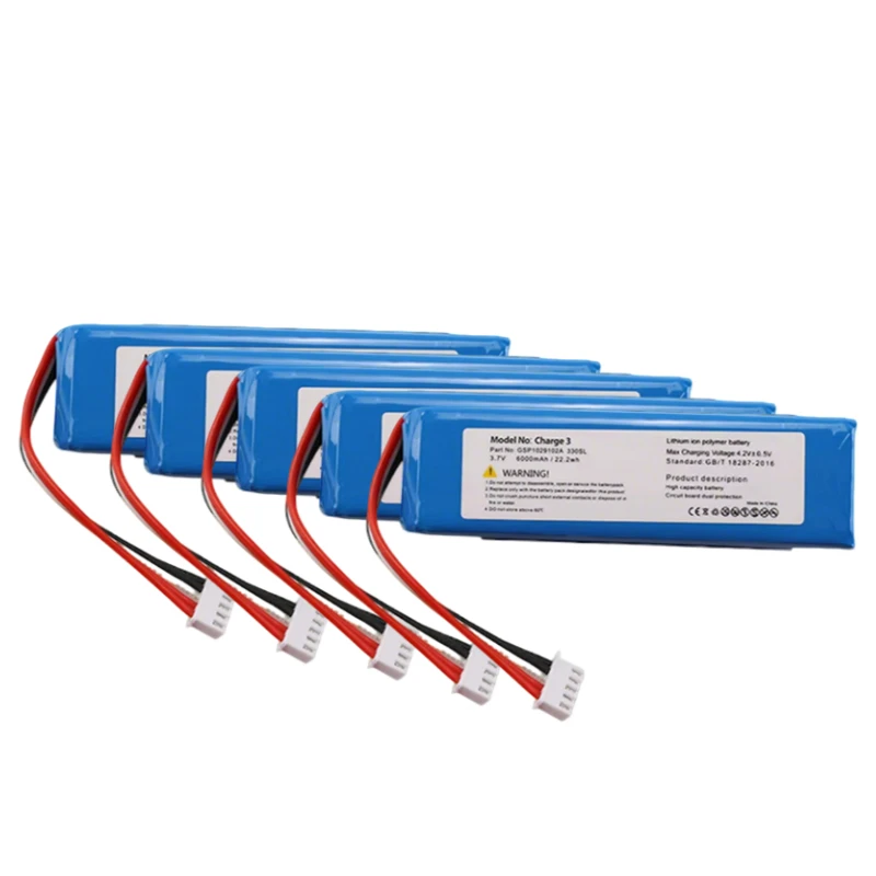 Originele 6000 mah vervangende batterij voor JBL Charge 3 Charge3 2016 versie luidspreker lithium-polymeer GSP 1029102 Een 330SL-batterij