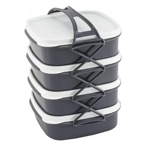 Qlüx L-765 Tetra 4 Layer Nutrition Box Gray