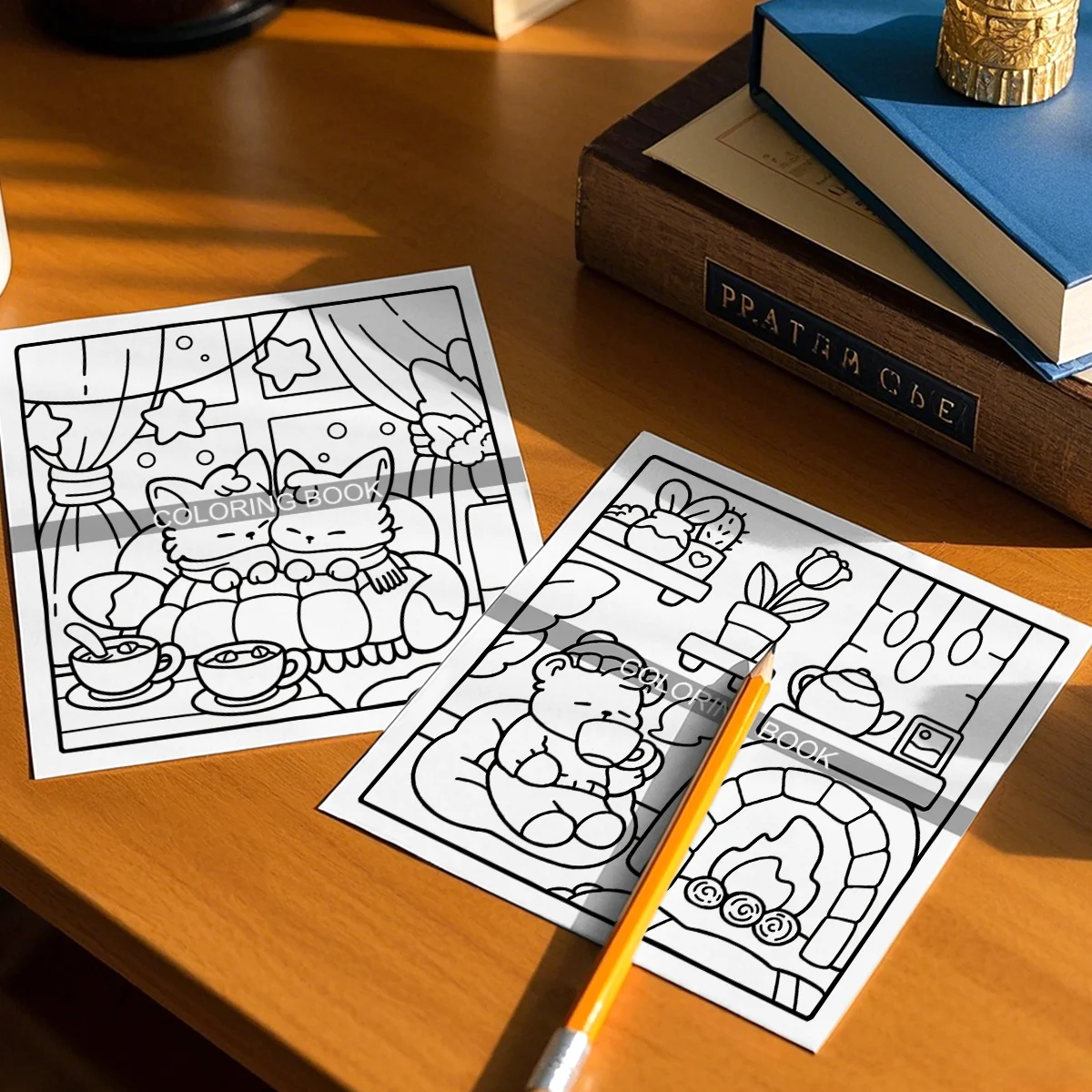 Libro da colorare per scene curative da 24 pagine per bambini e adolescenti: libro illustrato divertente e rilassante per bambini