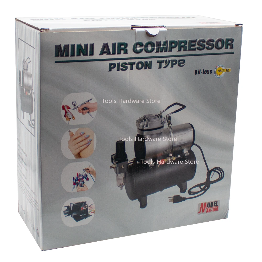 AS-186 Air Compressor Adjustable Household Mini Small Oil Free Air Compression Pump With Pressure Switch Safety Valve