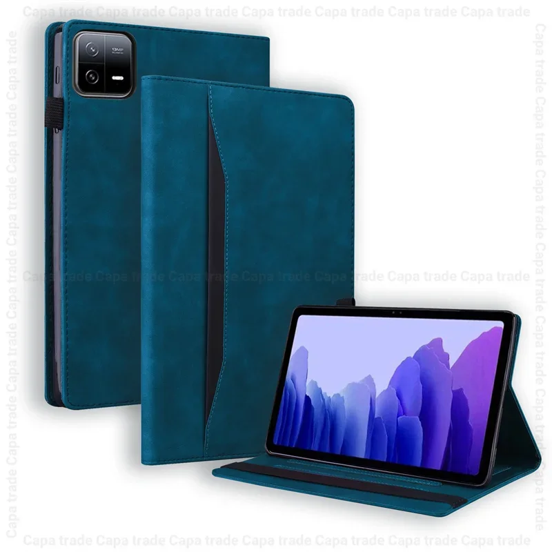 

Business Wallet Cover For Xiaomi Pad 6S Pro 2024 12.4" Tablet Case Flip Book Funda with Soft TPU Back Shell