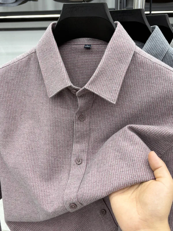 

Новинка 2025 года, повседневная шерстяная повседневная длинная све, весенне-осенняя одежда для мужчин среднего возраста, деловая повседневная хлопковая подставка