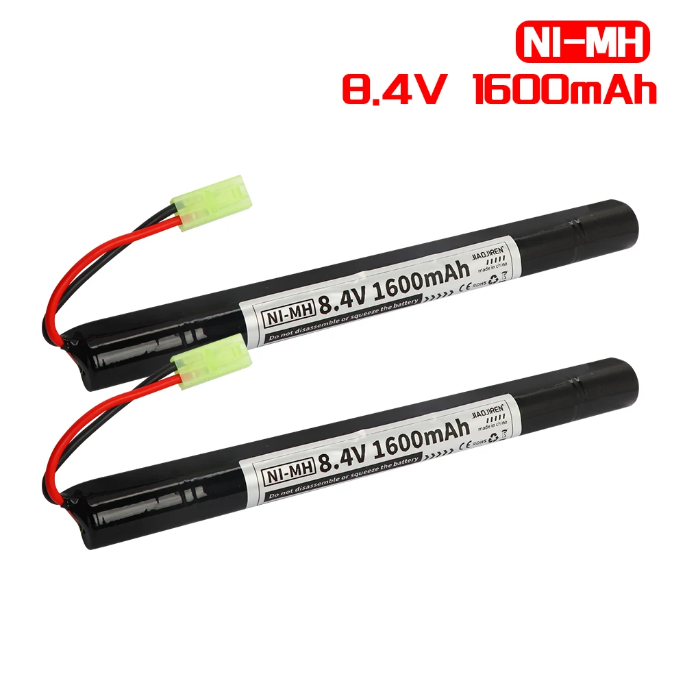 بطارية Ni-MH 8.4 فولت 1600 مللي أمبير في الساعة مع موصل تاميا صغير لبنادق الادسنس Cyma AK47 AEG'S rosman Pulse R76 بطارية 8.4 فولت 1600 مللي أمبير في الساعة