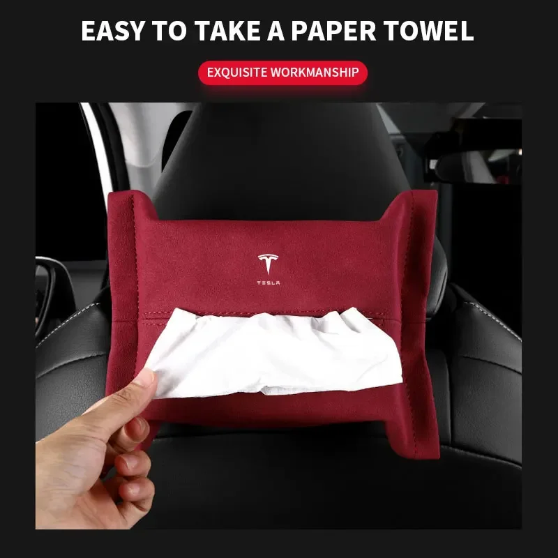 Car Tissue Box Towel Sets Car Sun Visor Tissue Box Accessories For Tesla Model 3 Model X S 2016-2020 Decals TM3 TMX TMS Decal