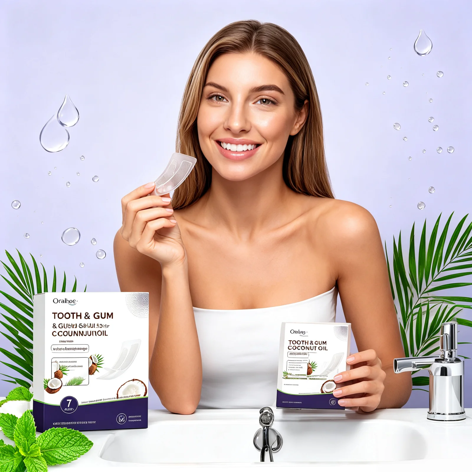 Oralhoe Whitening Strips for T - đánh giá và giá Teeth Whitening With Coconut Oil