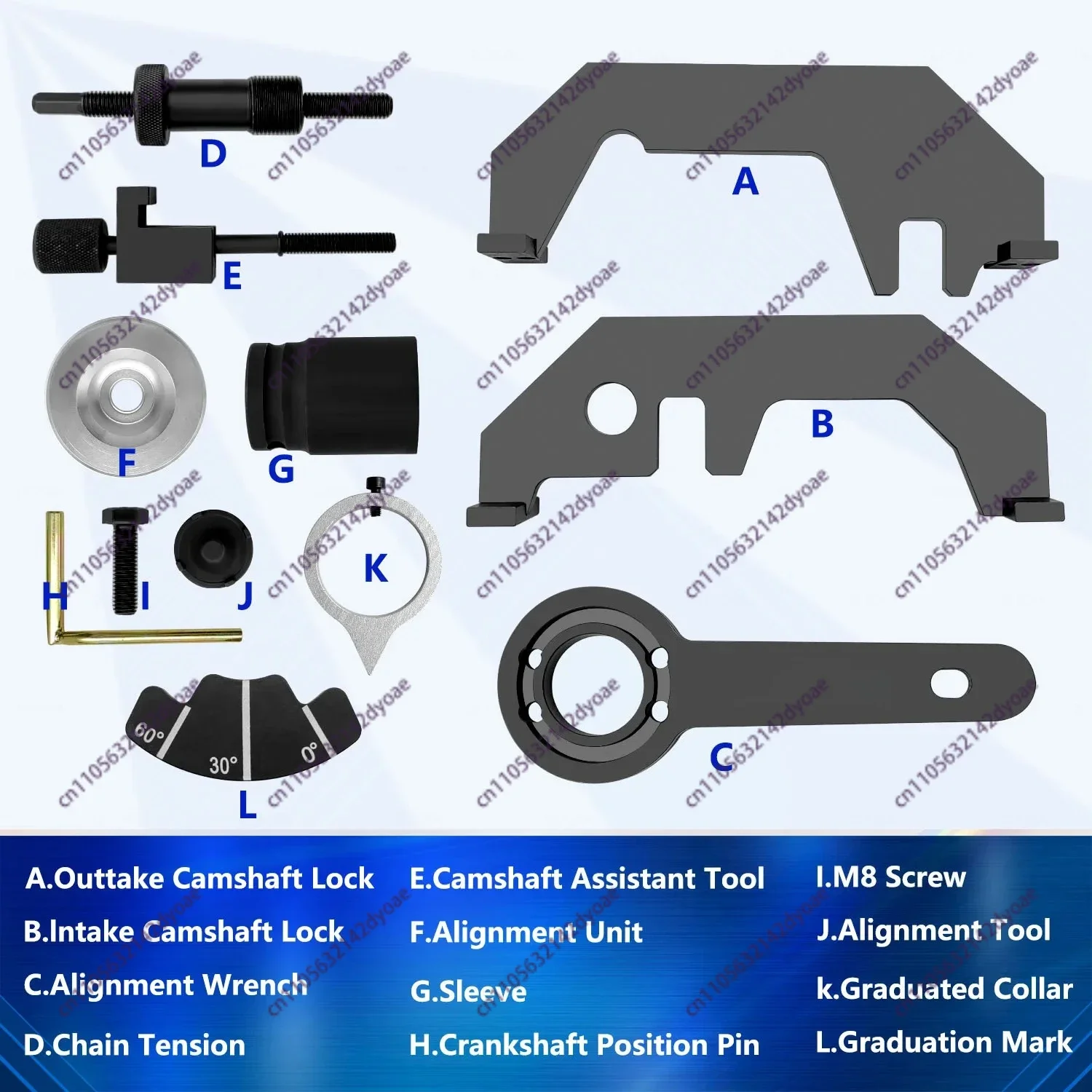 Engine timing repair special tools suitable for BMW N62 N73 BMW 7 Series 745 740 engine camshaft locking tool