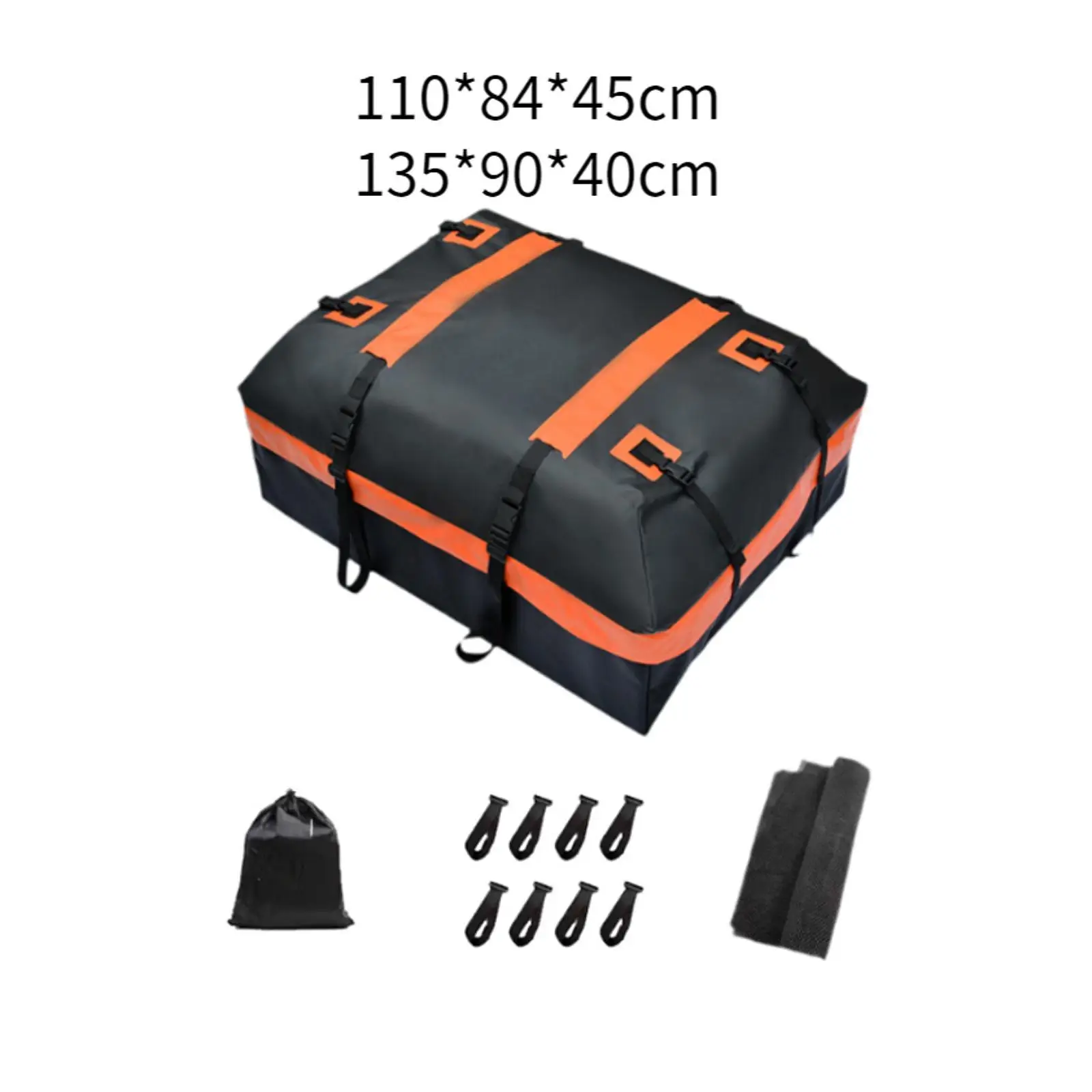 Car Roof Bag AntiSlip Mat Reinforced Straps Top Rack Tear Resistant Waterproof Travel Accessories Vehicle Rooftop Cargo Carrier