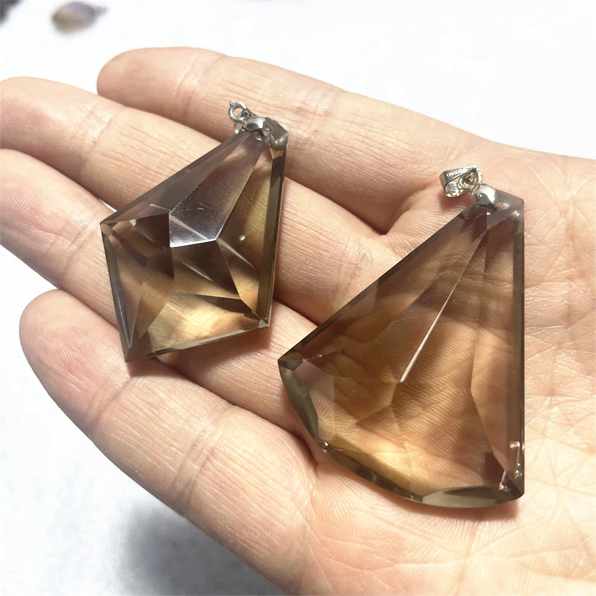 

New Arrival ! Natural Smoky Quartz Pendulum For Dowsing Natural Stone Pendant Healing Crystals Pendule Chakra Crystal Pendulum