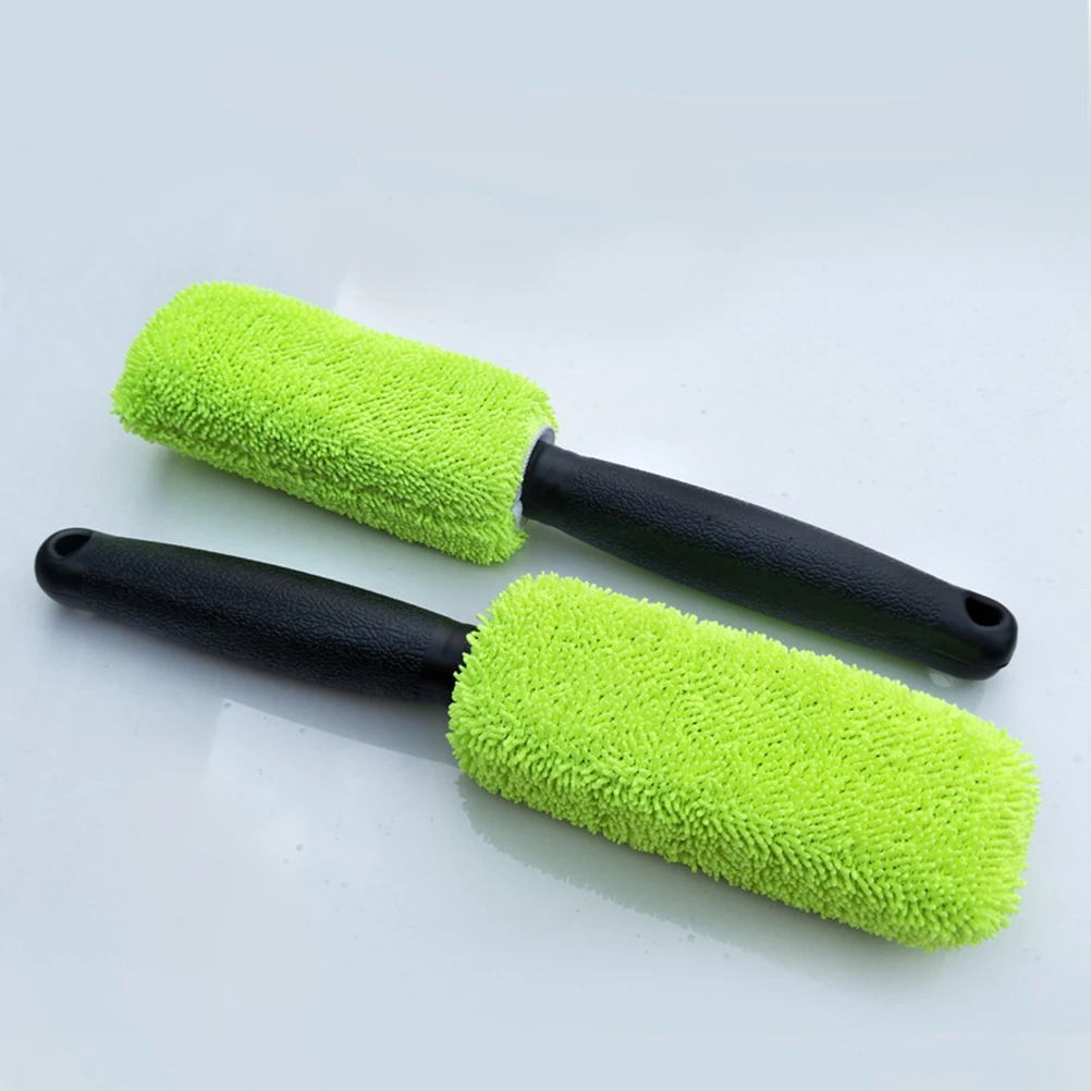 

4pcs Car Motorcycle Wheel Tire Superfine Fiber Brush Hub Clean Wash Useful Brush Car Truck Motorcycle Bike Washing Cleaning Tool