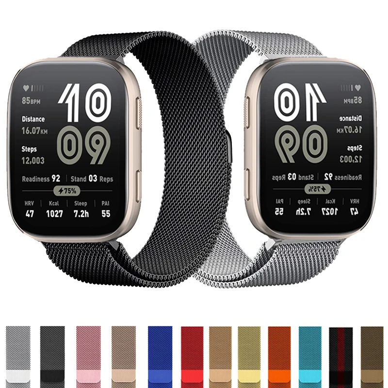 

20mm 22mm watch Strap for Amazfit bip 6 5 Balance GTS 4 mini 2 2e 3 GTR 4 2 3 Pro milanese loop correa bracelet huawei gt 5 Band