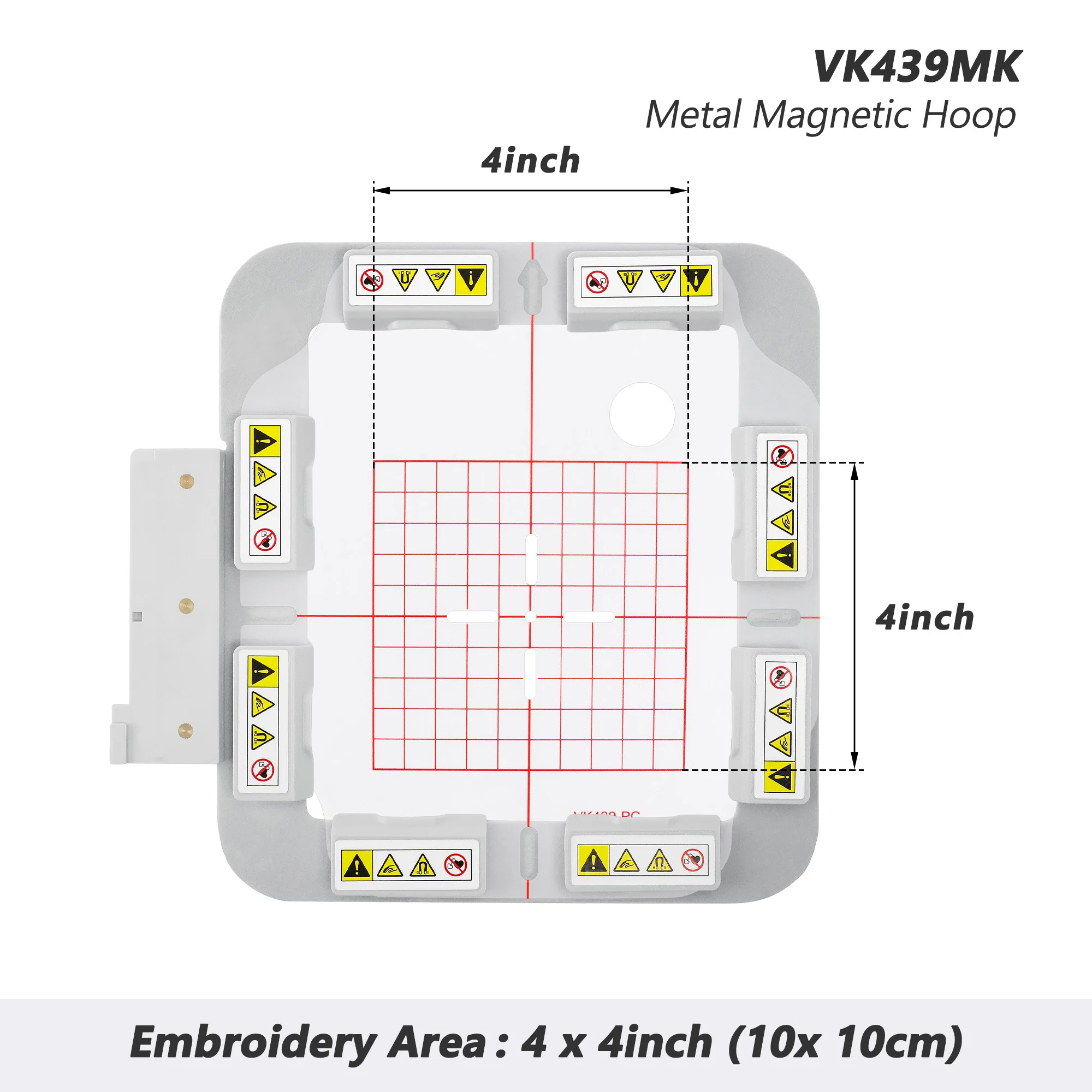 

Магнитный мощный обруч VK439MK 4x4 дюйма 100x100 мм, подходит для Husqvarna Viking Designer Epic Diamond deLuxe Topaz 40 Jade 35
