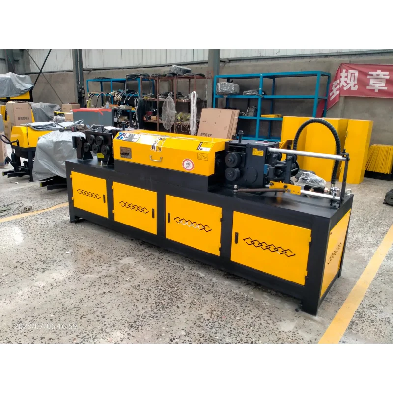 Brand NewYGBrand-name steel rod and pipe automatic straightening and cutting machine with remote control motorPLCControl