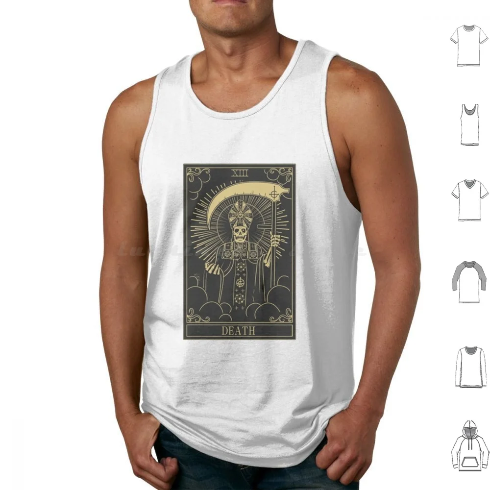 Camisetas sin mangas con Cruz del diablo, chaleco sin mangas, banda fantasma fantasma, Tobias Forge The Band Ghost The Band, Papa Emeritus Ghost Band