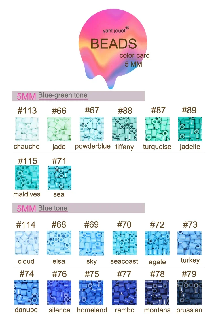5mm 1000 Stück Eisenperlen für Kinder Pixel-Art Hama-Perlen Bügelperlen DIY-Puzzles Hochwertiges Geschenk Kinderspielzeug – Detail 3