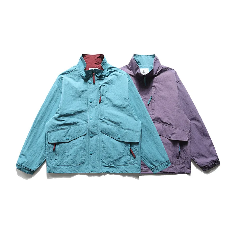 MAQVOB Top Quality EU US Size Softshell Autumn Men Jacket Contrast Color Lining Multiple Pockets Workwear Coat Jacket