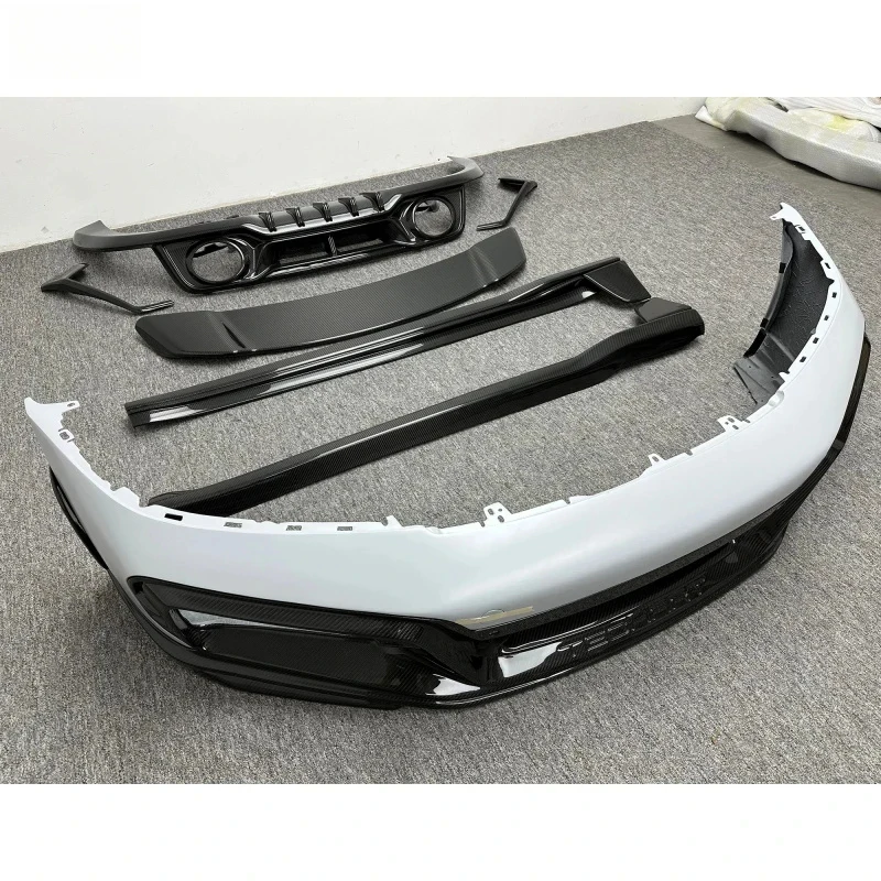Premium Car Accsori Tehart Style Dry Partial Carbon Fiber Body Kit With Front Bumper Rear Diffuser Spoiler  Durle