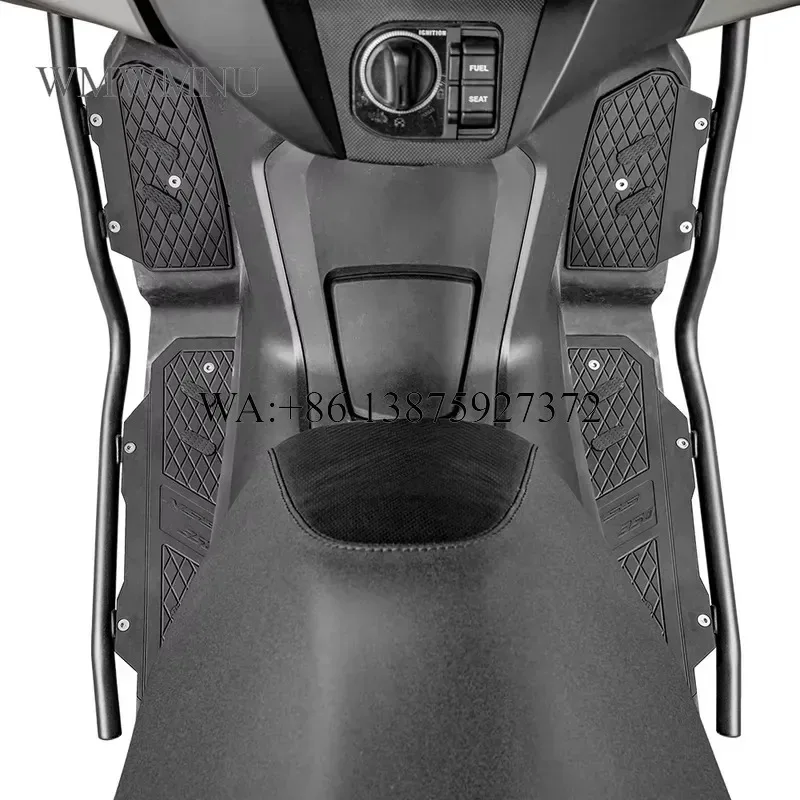 Wmwmnu Anodized Heavy Duty High Carbon Steel Anti Rust 3D Scan Scooter Motorcycle Footrest Crash Front Bumper for 350