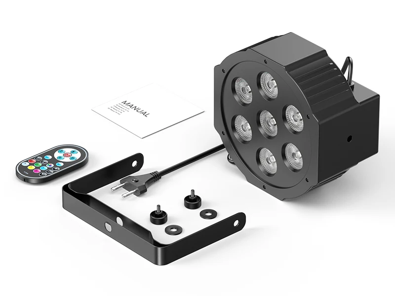 U'King 4PCS Stage Light 7x3W RGBW LED Par Light DMX 7 Channel Light Sound Activated Party Light For Nightclub Party Disco DJ KTV