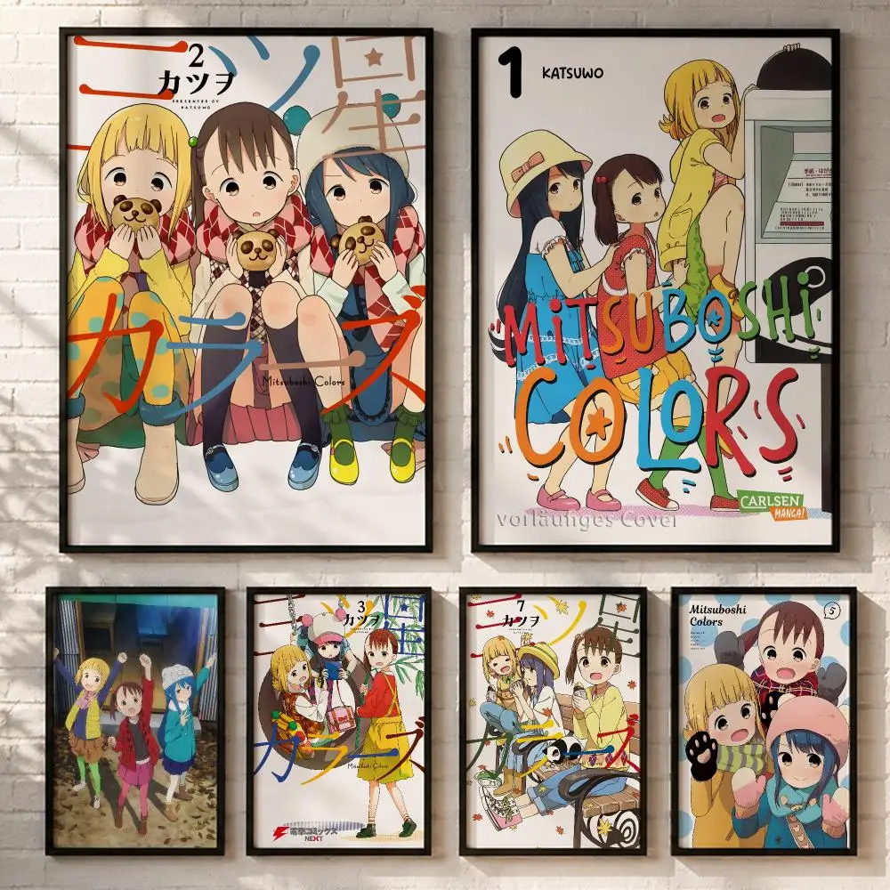 Anime Mitsuboshi Colors   Poster HD poster wall art self-stick no-residue for home cafe office great gift