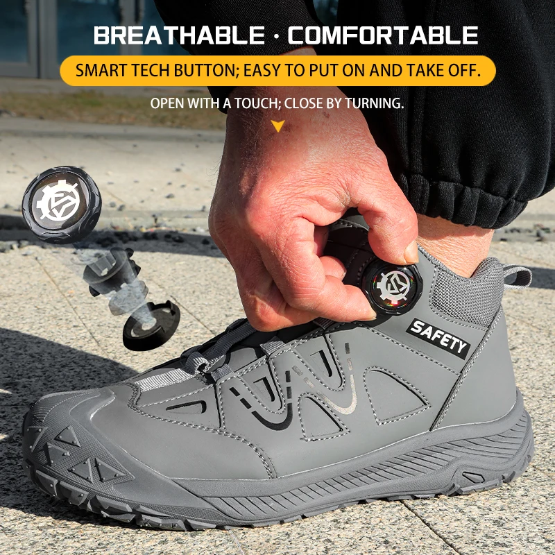 

rubber sole, anti-smashing, anti-puncture, safety shoes, protective shoes, work shoes, industrial and mining boots, anti-slip