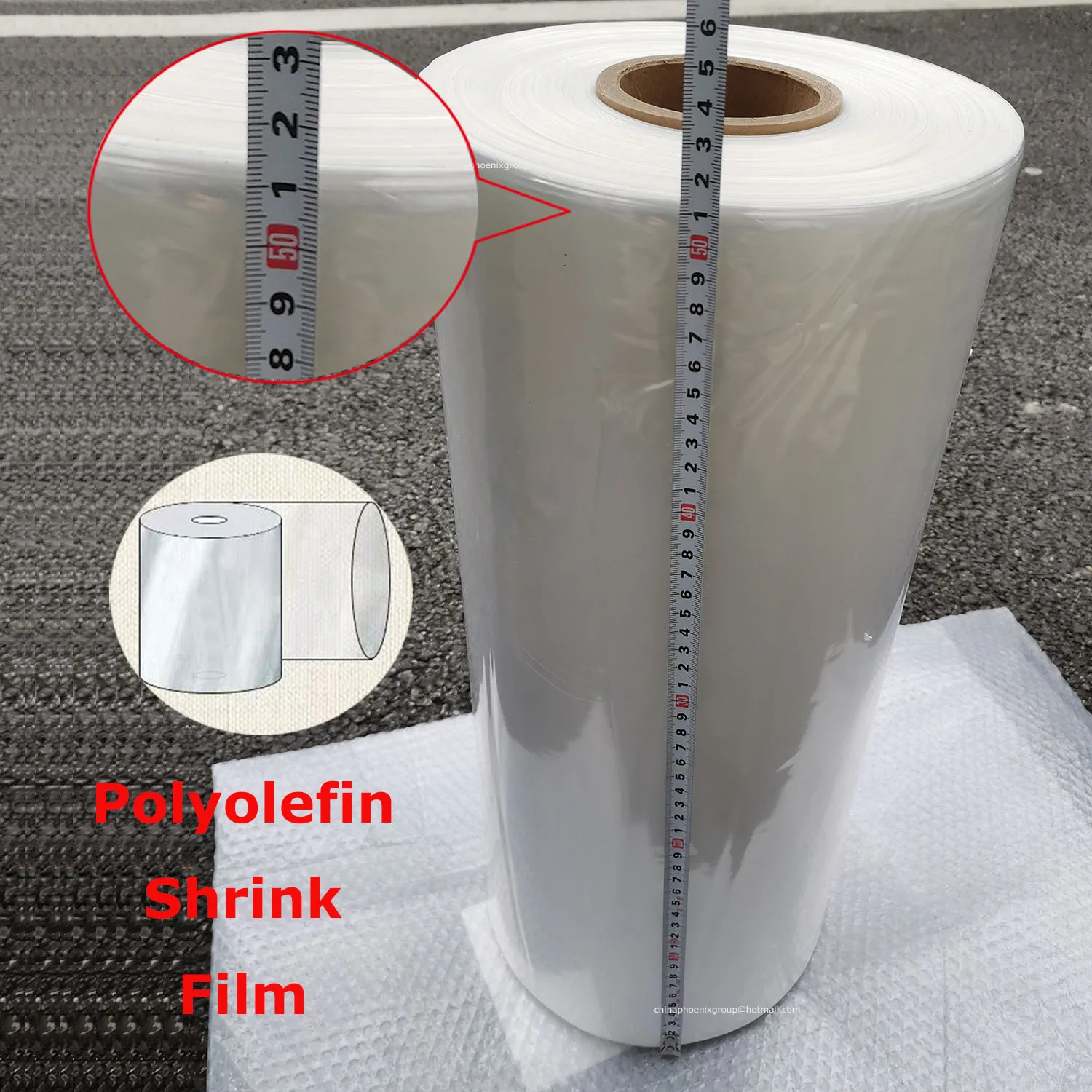 

POF Transparent Heat Shrinkable Plastic Film, Pof Shrink Wrap Heat Shrink Plastic Bag, Packaging Heat Shrinkable Width 51cm 20in