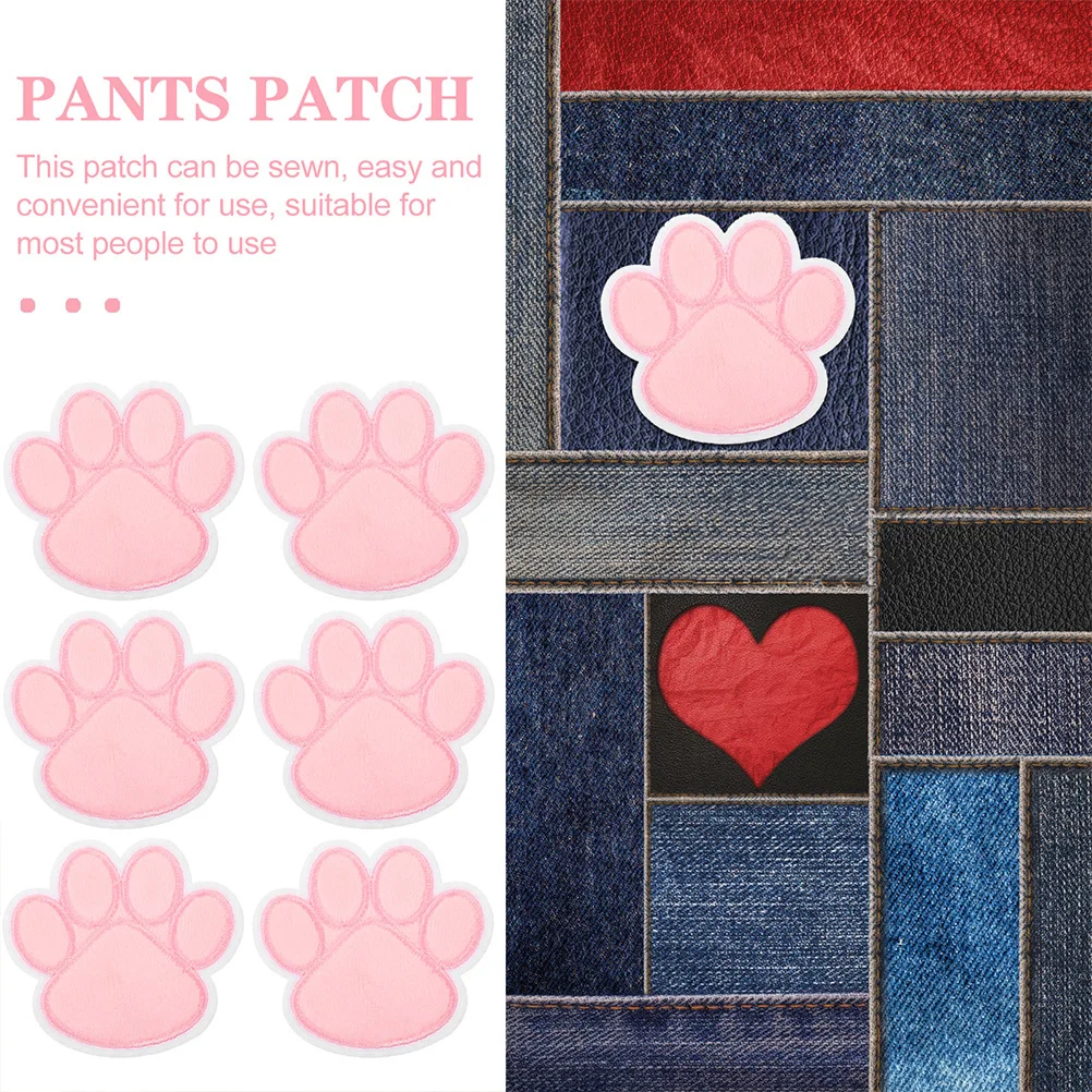 

20Pcs Embroidered Dog Paw Patches Sew on Durable Clothes Applique for Jackets Backpacks Hats Repair Clothes Decoration Supplies