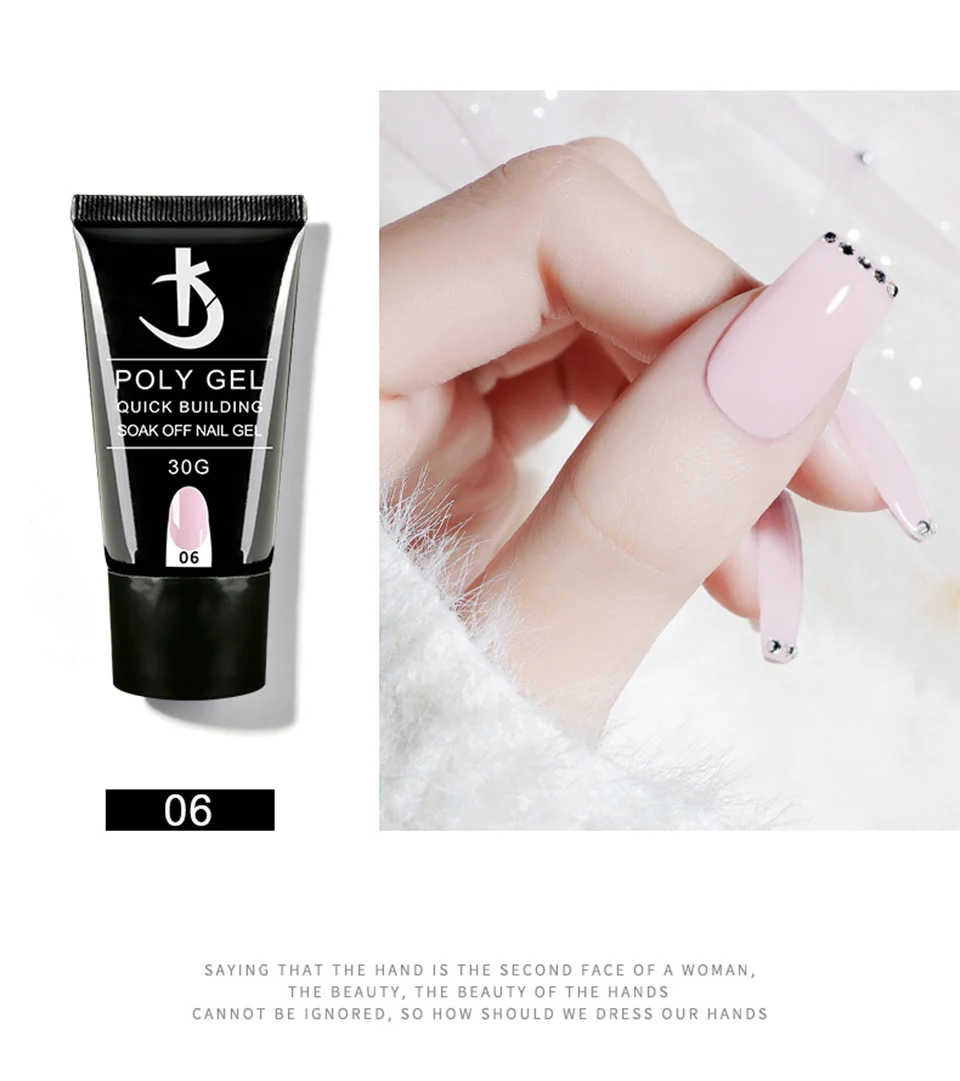 KODI JYJ Neuestes Poly-Nagelgel, 30 ml, semipermanentes Gel zur Verlängerung, Acryl-Gel-Nagellacke, Maniküre, UV-Builder, Hybrid-Gellac – Detail 10