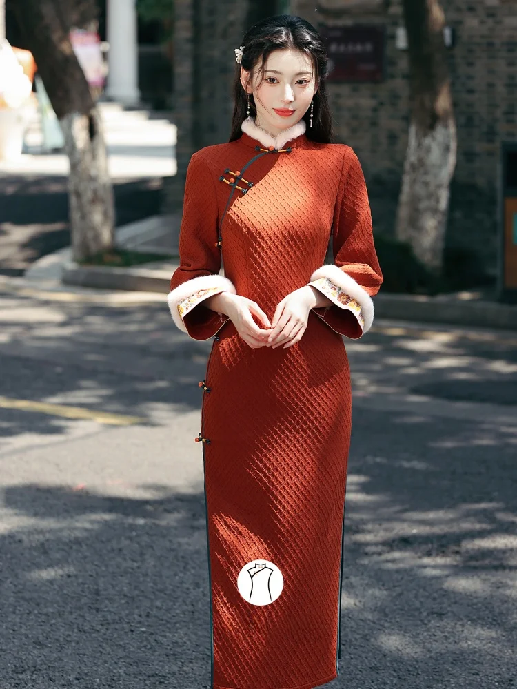 

Зимняя куртка Ele Winter Sle Young: обновленная, утепленная, с длинными рукавами, на флисовой подкладке, в традиционном китайском стиле, для повседневной носки, теплая.