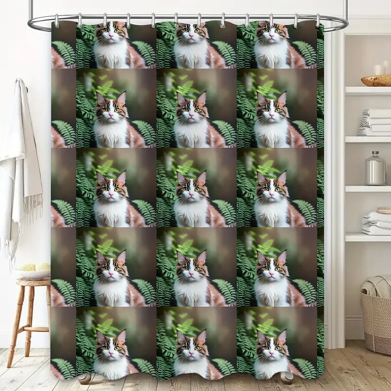 Rainbow Unicorn Shower Curtain Blue Clouds Print Pattern for Bathroom Decor 72x72 Inch Waterproof Fabric Shower Cover with Hook