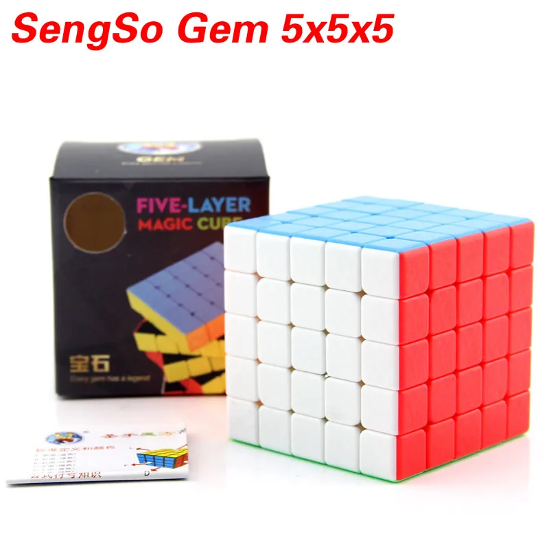 SengSo Gem 5x5x5 magiczna kostka ShengShou 5x5 profesjonalna Neo prędkość Twisty Puzzle łamigłówki antystresowe zabawki edukacyjne