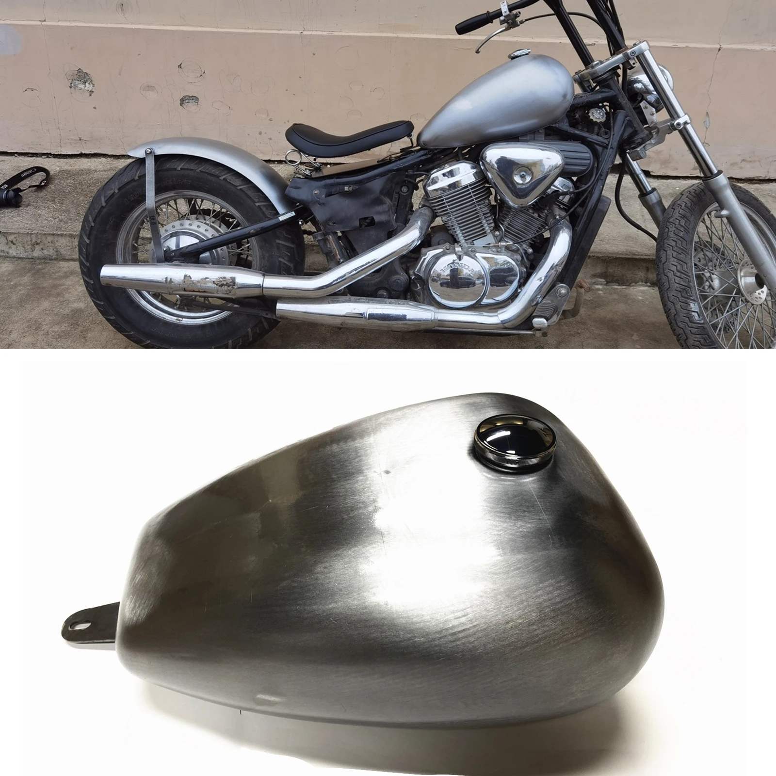 For HONDA steed400 600 10L Petrol Gas Fuel Tank Motorbike Modified Handmade Motorcycle Vintage Elding Oil Gasoline Fuel Cap Can