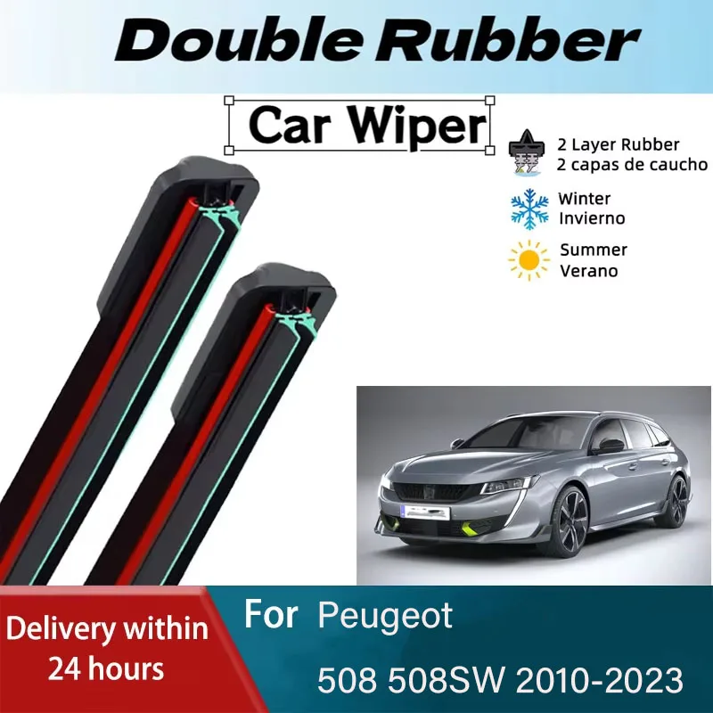 

LH Front Windshield Wiper Blades For Peugeot 508 508SW 2010-2023 Windscreen Accessories 2011 2012 2014 2018 2019 2021