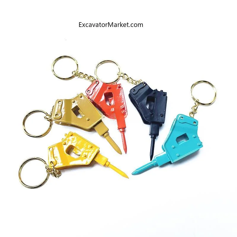 For Kobelco Hitachi Carter Komatsu Volvo breaker key chain alloy key chain exquisite pendant personalized gift For excavator