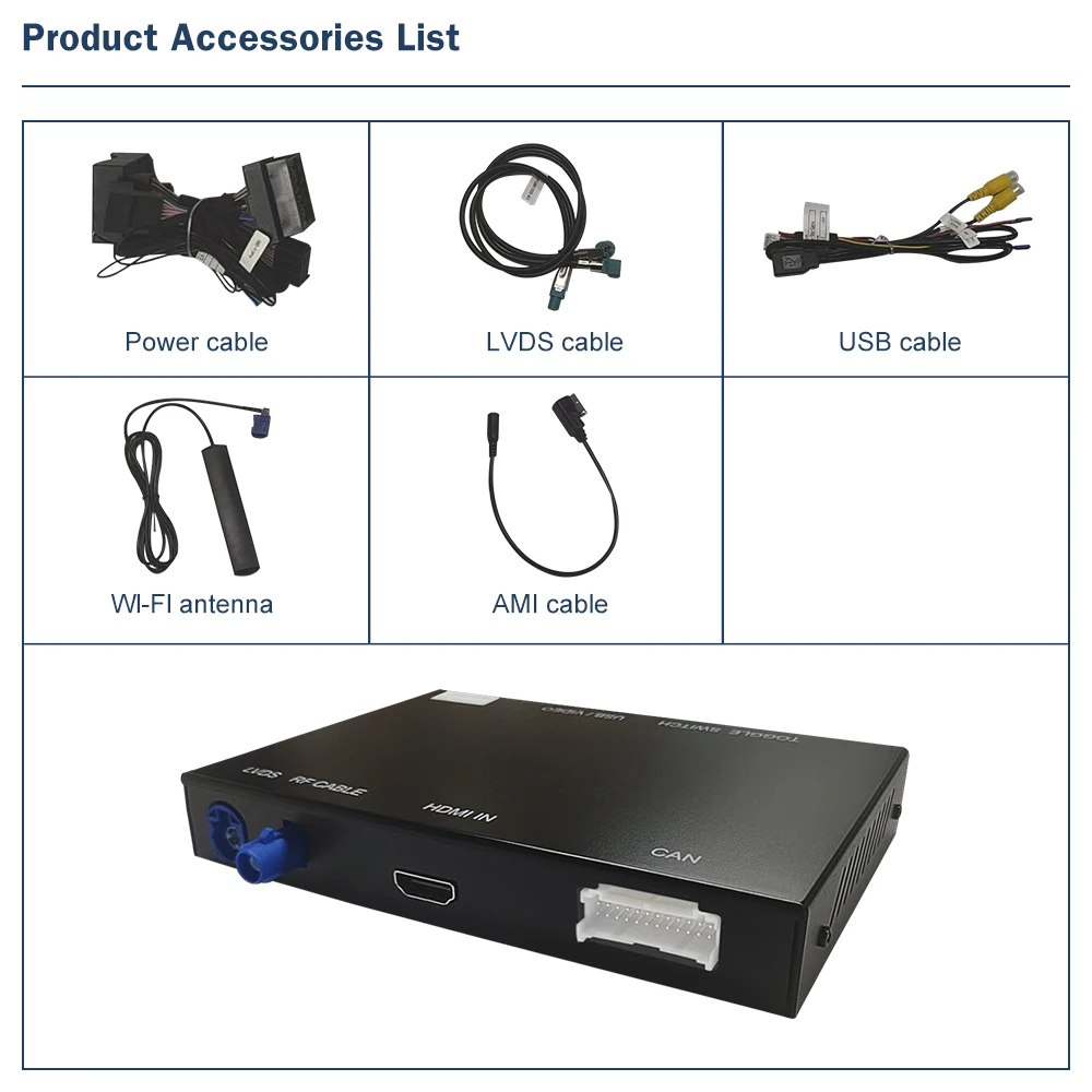 Wireless Android Auto Interface for Audi A6 C6 A7 C7 2010-2011 Q7 2010-2015 With CarPlay AirPlay Mirror Link Car Play