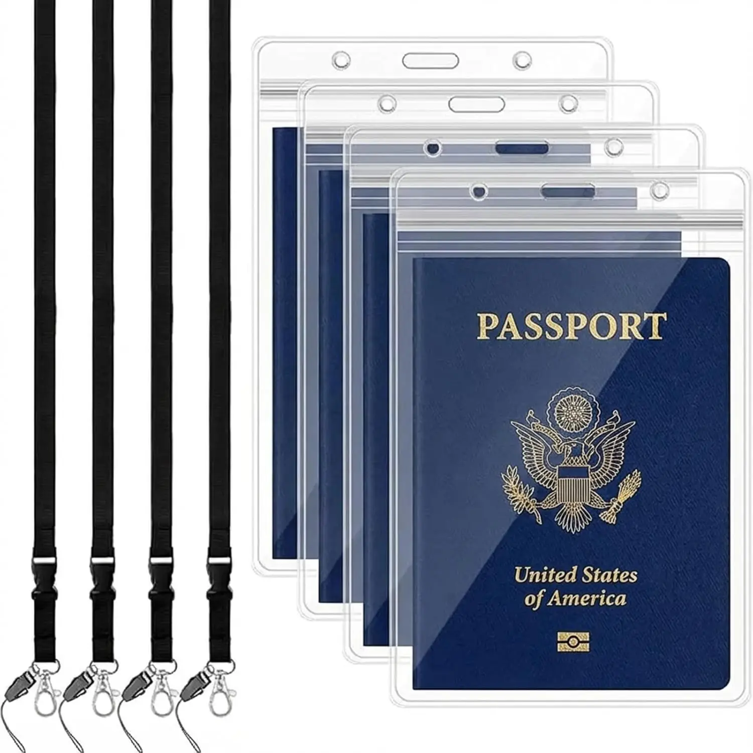 

Водонепроницаемый чехол для паспорта с регулируемым ремешком и герметичными карманами для путешествий, для мужчин и женщин