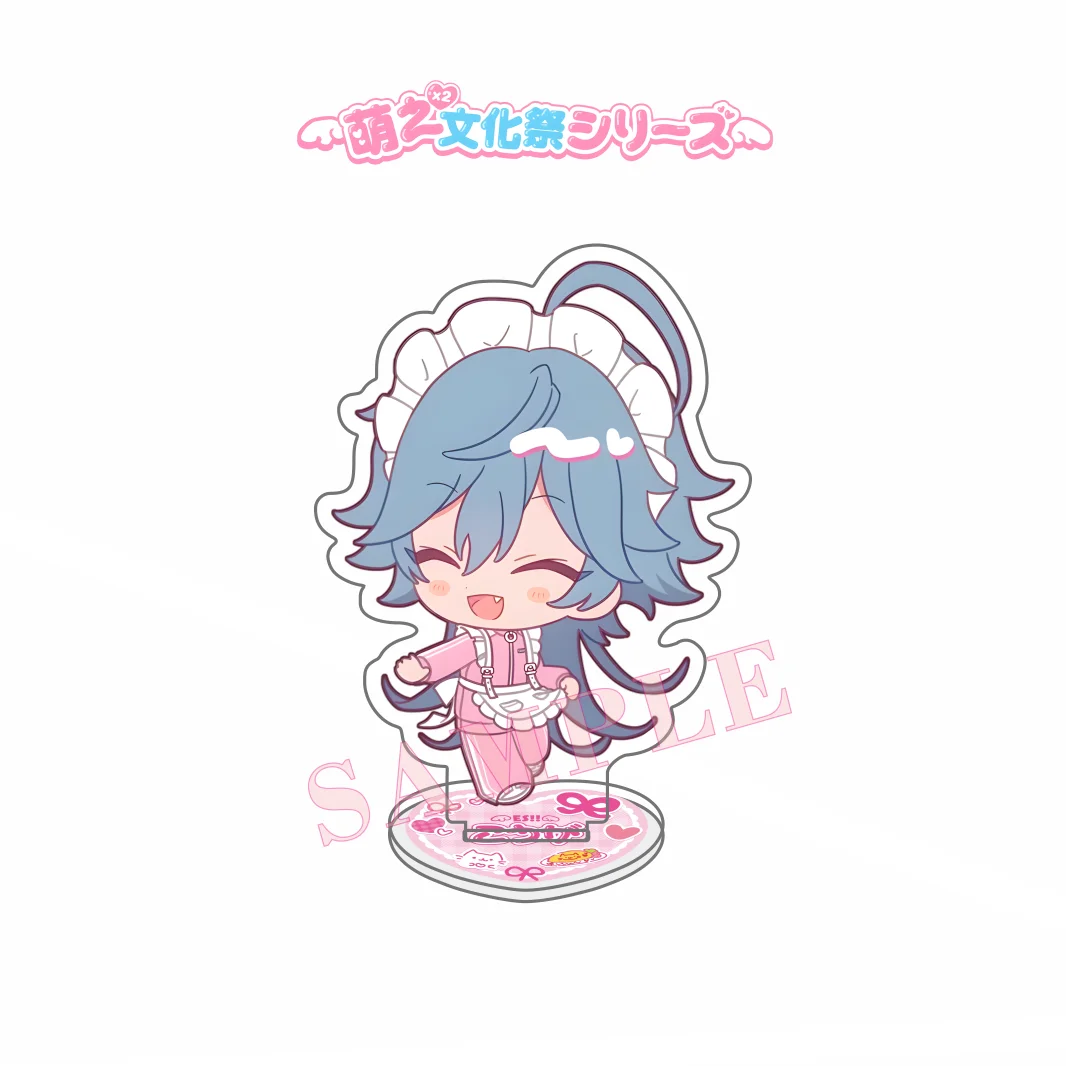 Ensemble Stars Maid Apron Jersey Cute Chibi Acrylic Stand Keychain Hidaka Jun Sazanami Sakuma Desktop Decor, Perfect for Gift