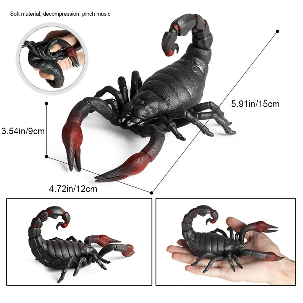 Scorpion Figure  Coordination Training Animal Figurines Decompression Finger Exercise  Rubber for Children for Party Use