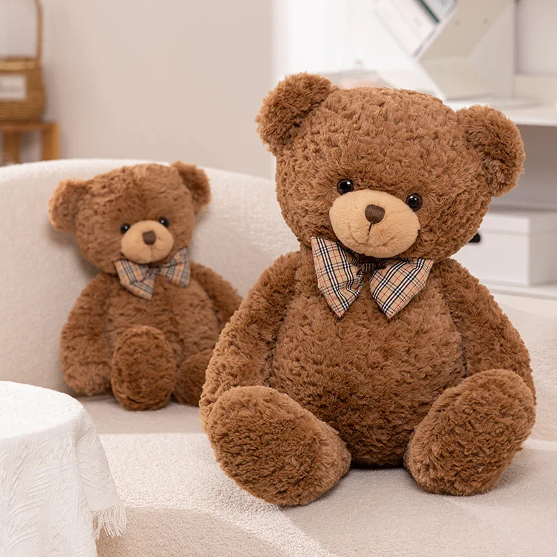 Kawaii vlinderdas beer pop knuffel knuffel beer pop verjaardagscadeau kussen bruine beer thuis woonkamer slaapkamer