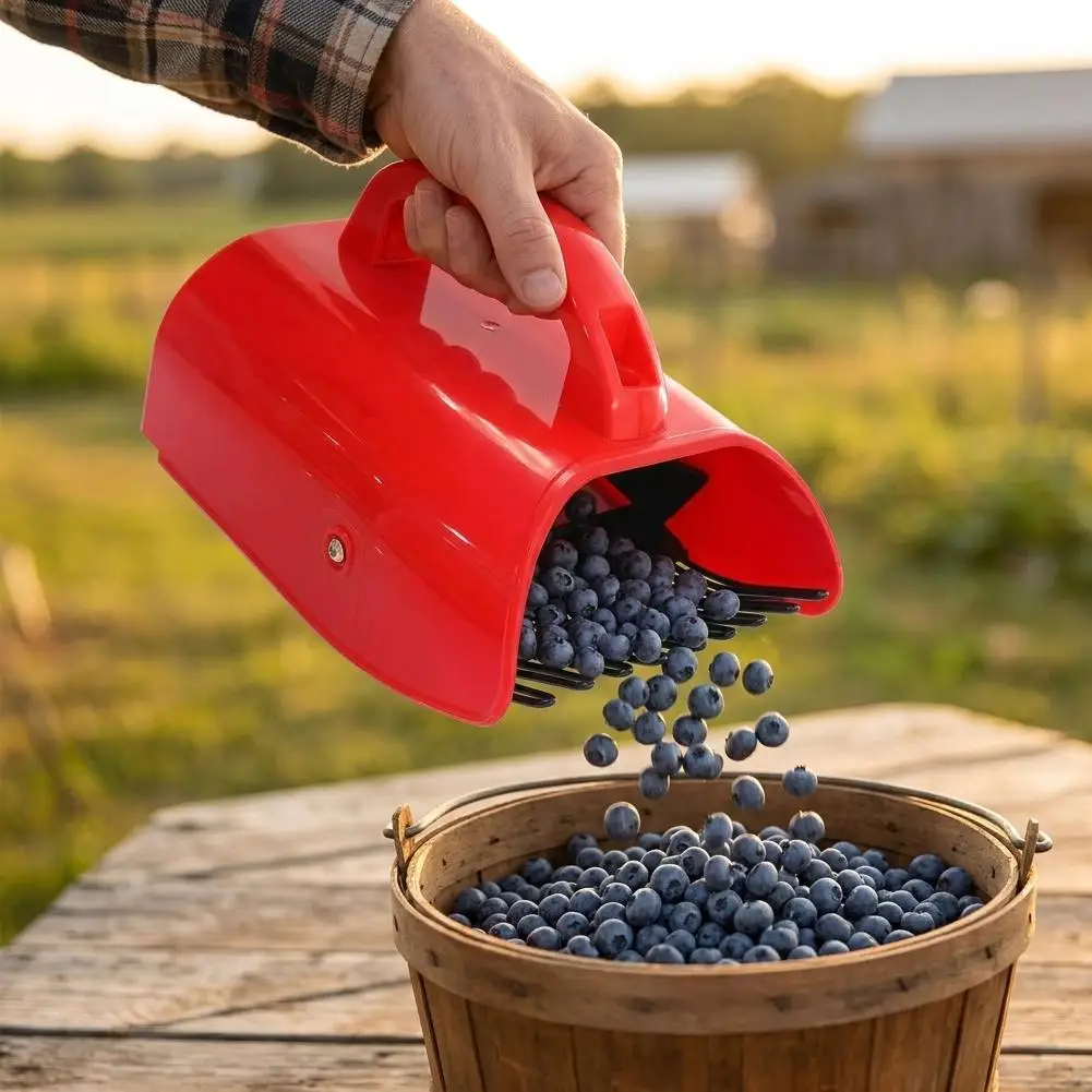 Blueberry Picker Scoop With Metal Comb Plastic Huckleberry Picking Rake Easy Harvesting Tool For Blueberries ﻿