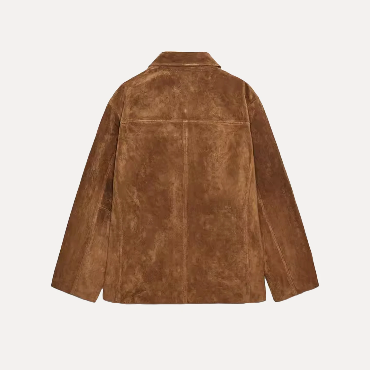 Z Damen Faion Personali Leder-Jacet-Mantel Anti-Fur 2025, neuer Sle Commute Sle Loose Fit Long Sve Collar