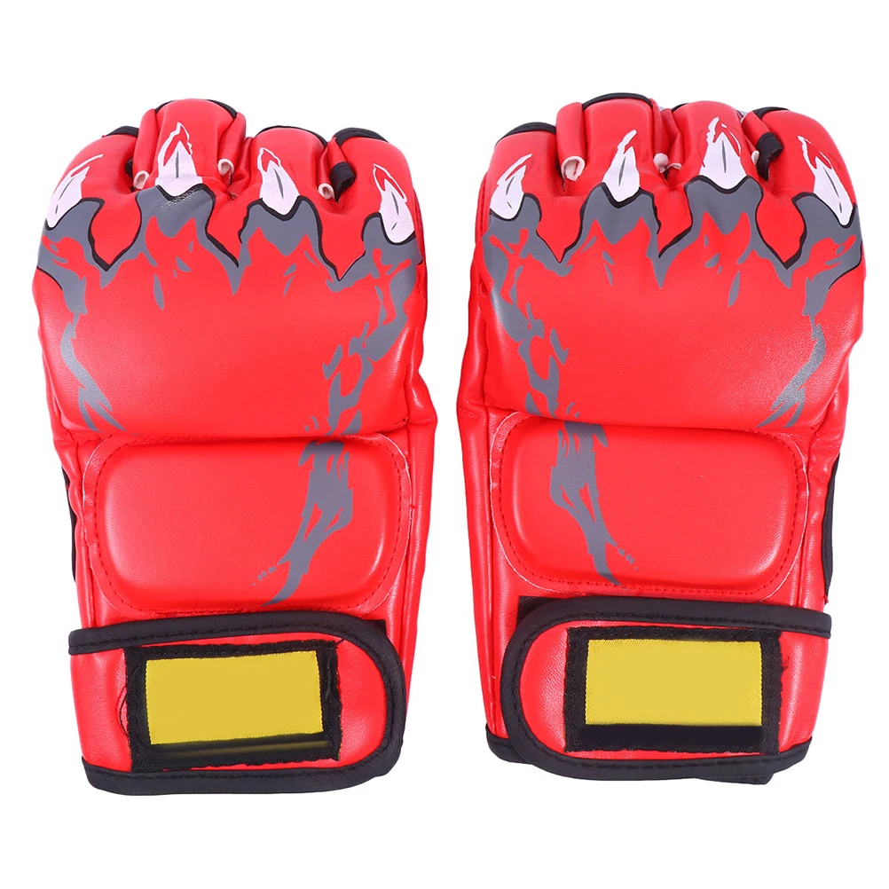 

Boxing Gloves Red Half Finger Riding Biking Training Short Breathable Fitness Cycling Gloves Strong Soft Lightweight Non Bulky