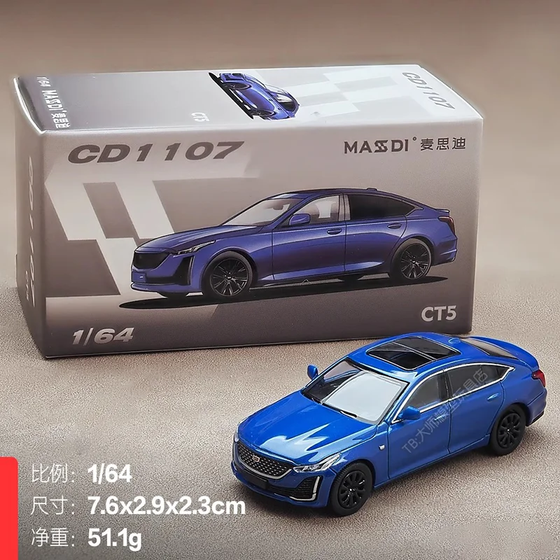 In Stock Masdi 1:64 New Cadillac Ct5 Series Simulated Alloy Die-Casting Static Car Model Custom Children'S Toys Decorative Gifts
