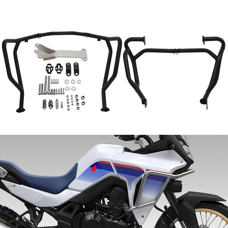 

Fit For Honda XL750 TRANSALP XL 750 Transalp 2023 2024 Motorcycle UPPER&LOWER Crash Bars Engine guards Protective Frames Bumpers
