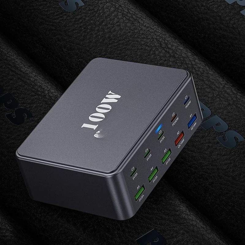 Multi-port PD USB charger Travel studio charging head 10-port fast charging socket Mobile phone fast charger